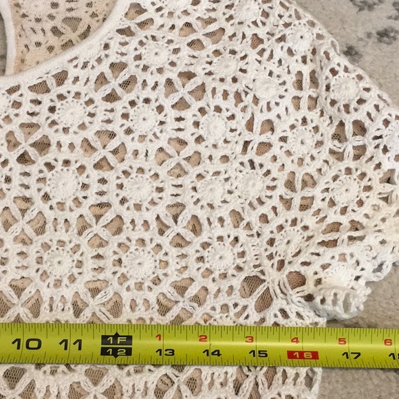 Beautiful Catherine Malandrino Crochet Cotton Knit Top! M - Picture 11 of 12